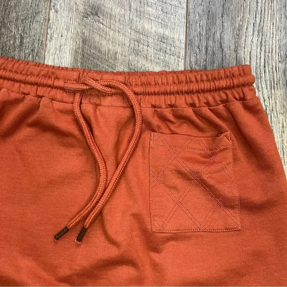 People Tree UK Rust Organic Cotton Pull On Skirt Size 10
